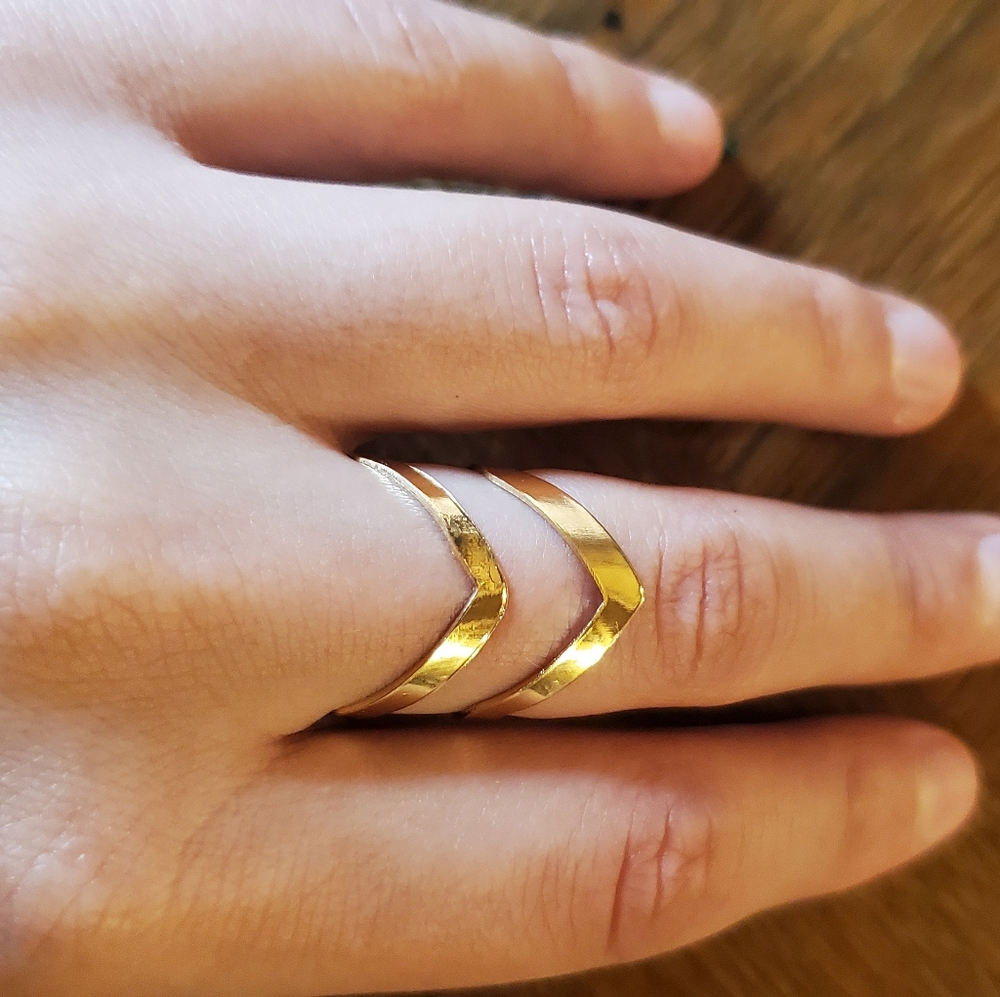 NWOT Gold Arrow Layer Ring - Picture 5 of 8